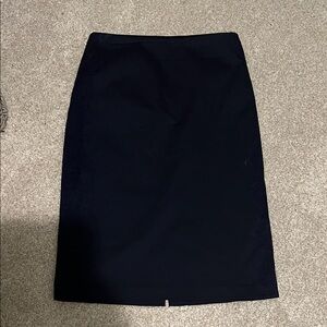Elegant Navy Blue Pencil Skirt with detail lace on the sides